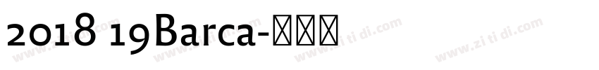 2018 19Barca字体转换
